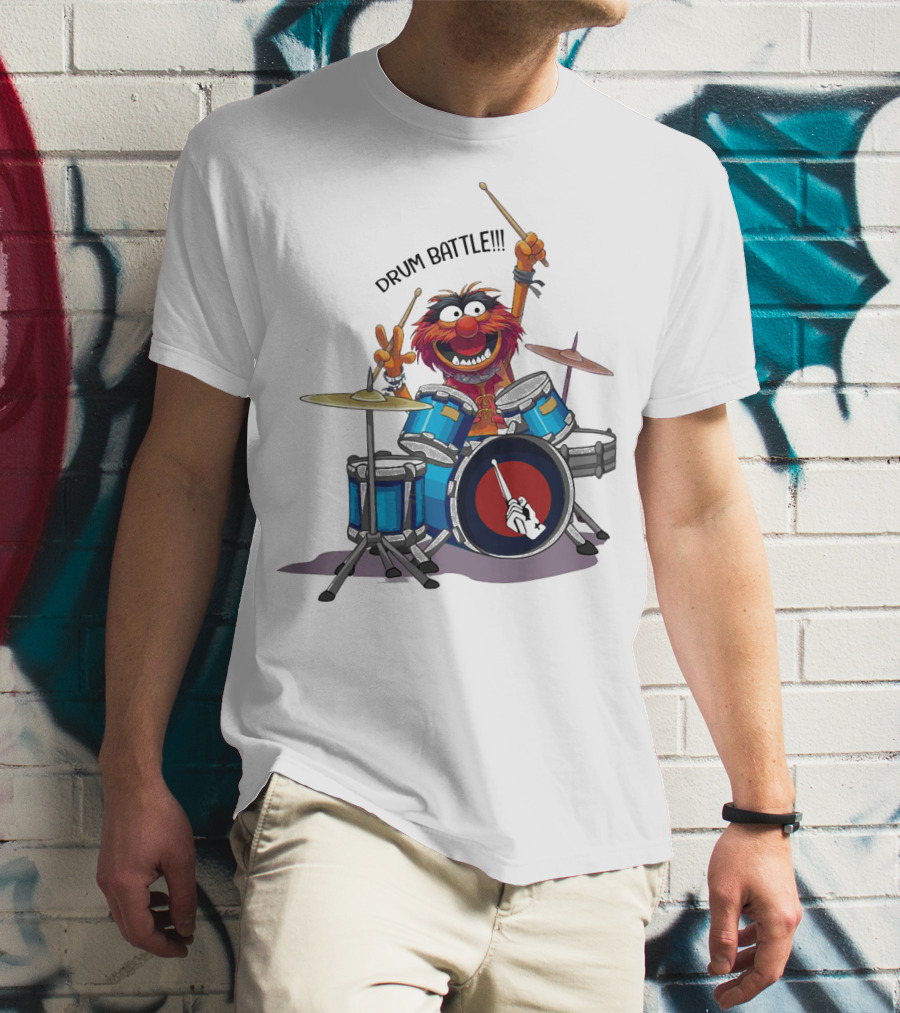 The Muppets Animal Drum Battle Iconic Drummer Scene T-Shirt