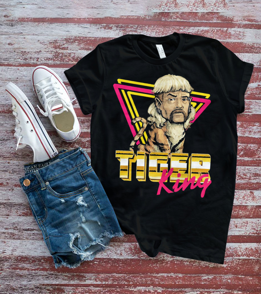 Tiger King Joe Exotic Ladies Vintage Retro Neon T-Shirt