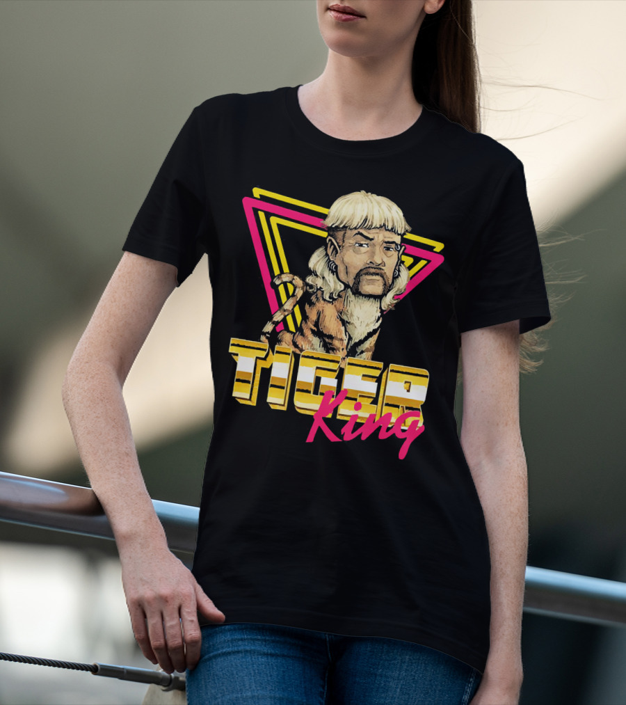 Tiger King Joe Exotic Ladies Vintage Retro Neon T-Shirt