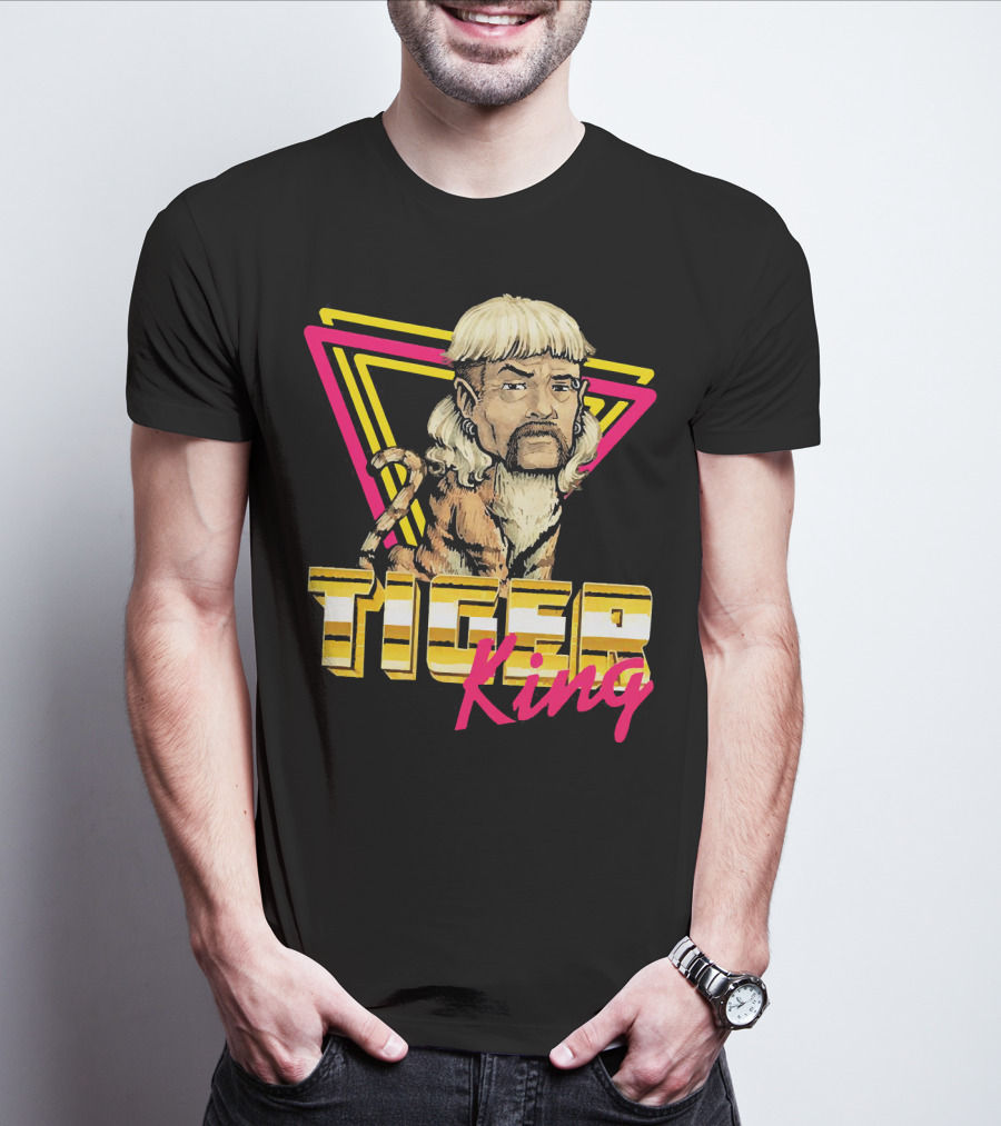 Tiger King Joe Exotic Ladies Vintage Retro Neon T-Shirt