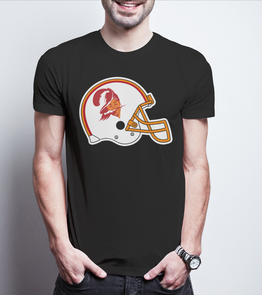 Brady Tompa Bay Buccaneers NFL Retro Helmet T-Shirt