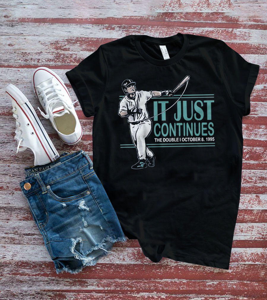 IT JUST CONTINUES The Double I October 8 1995 Baseball Player T-Shirt