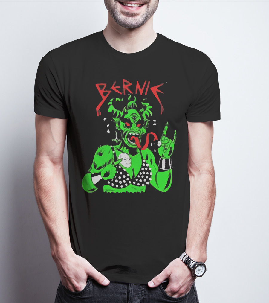 Bernie Sanders Metal Green Satan Symbolic T-Shirt