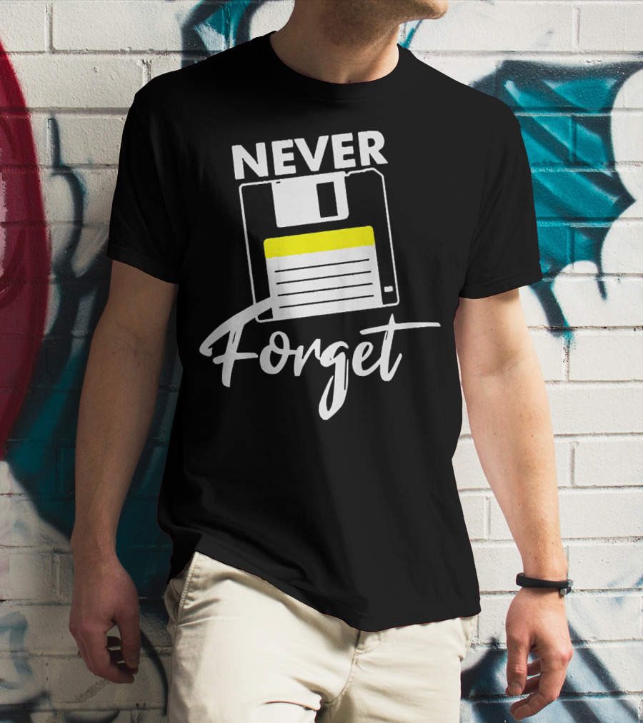 Never Forget Nerd Nerds Floppy Disk T-Shirt