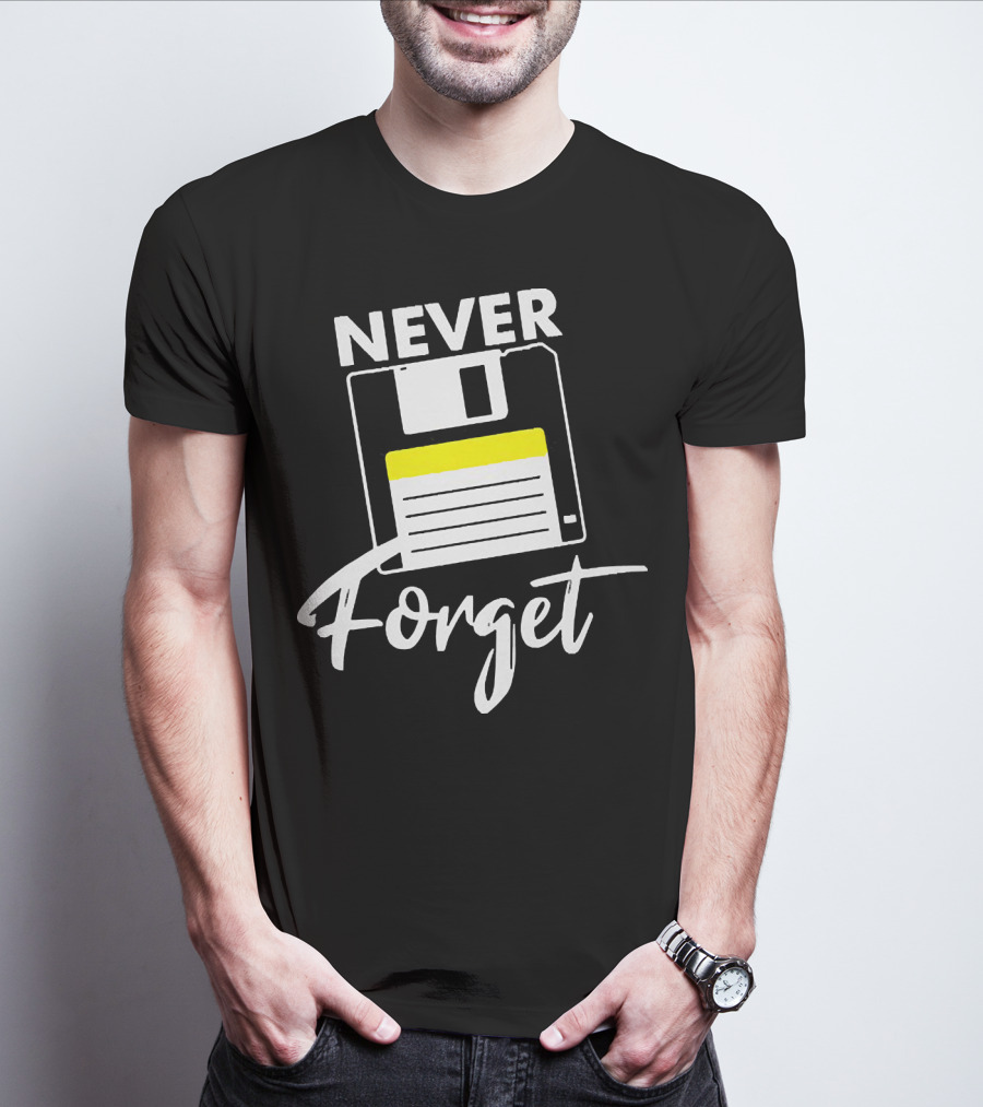 Never Forget Nerd Nerds Floppy Disk T-Shirt