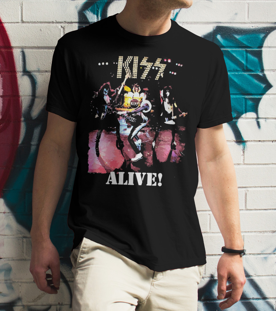 KISS Alive Concert Performance Visual T-Shirt