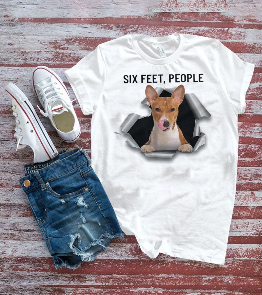 Six Feet People Basenji Torn Ripper T-Shirt