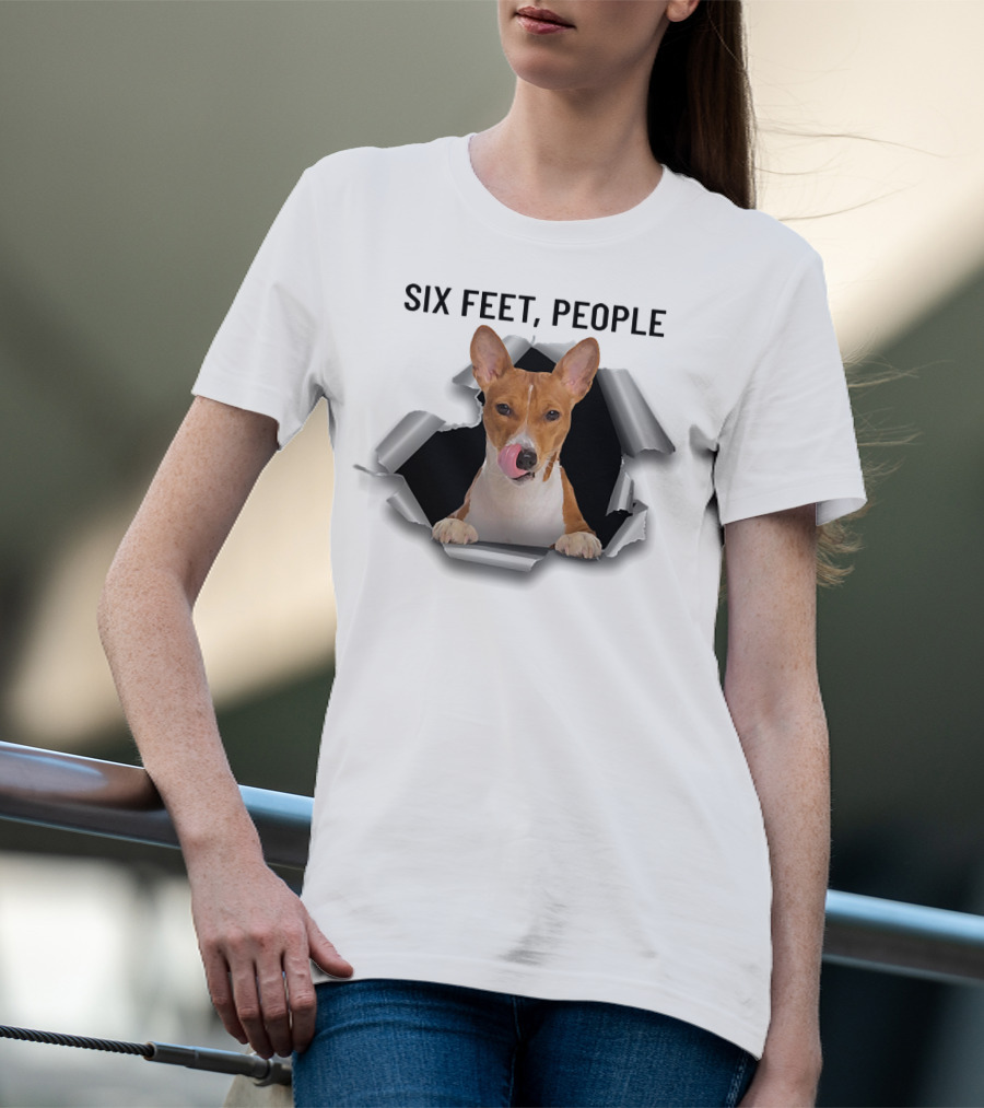 Six Feet People Basenji Torn Ripper T-Shirt