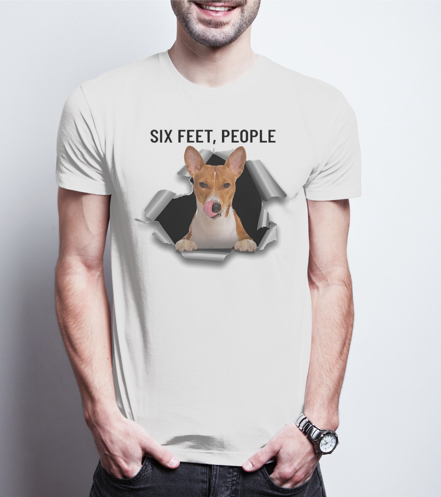 Six Feet People Basenji Torn Ripper T-Shirt