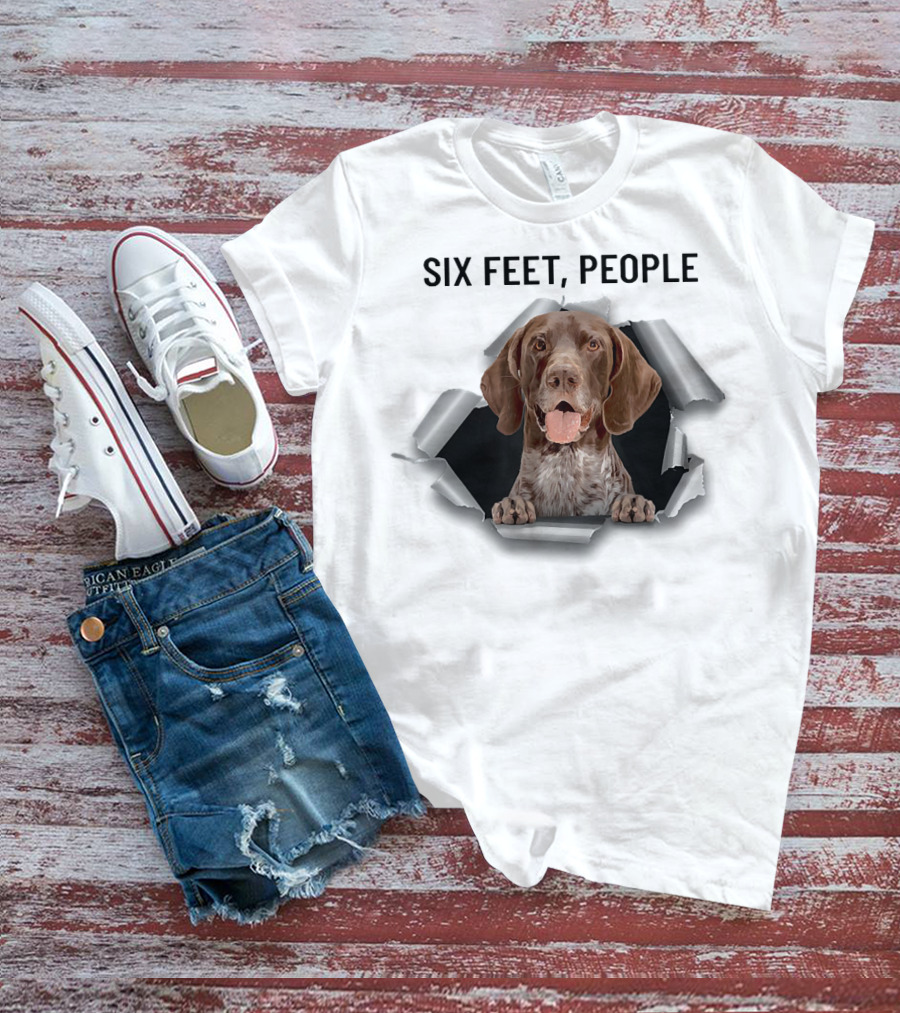 Six Feet People German Shepherd Pointer Torn Ripper T-Shirt