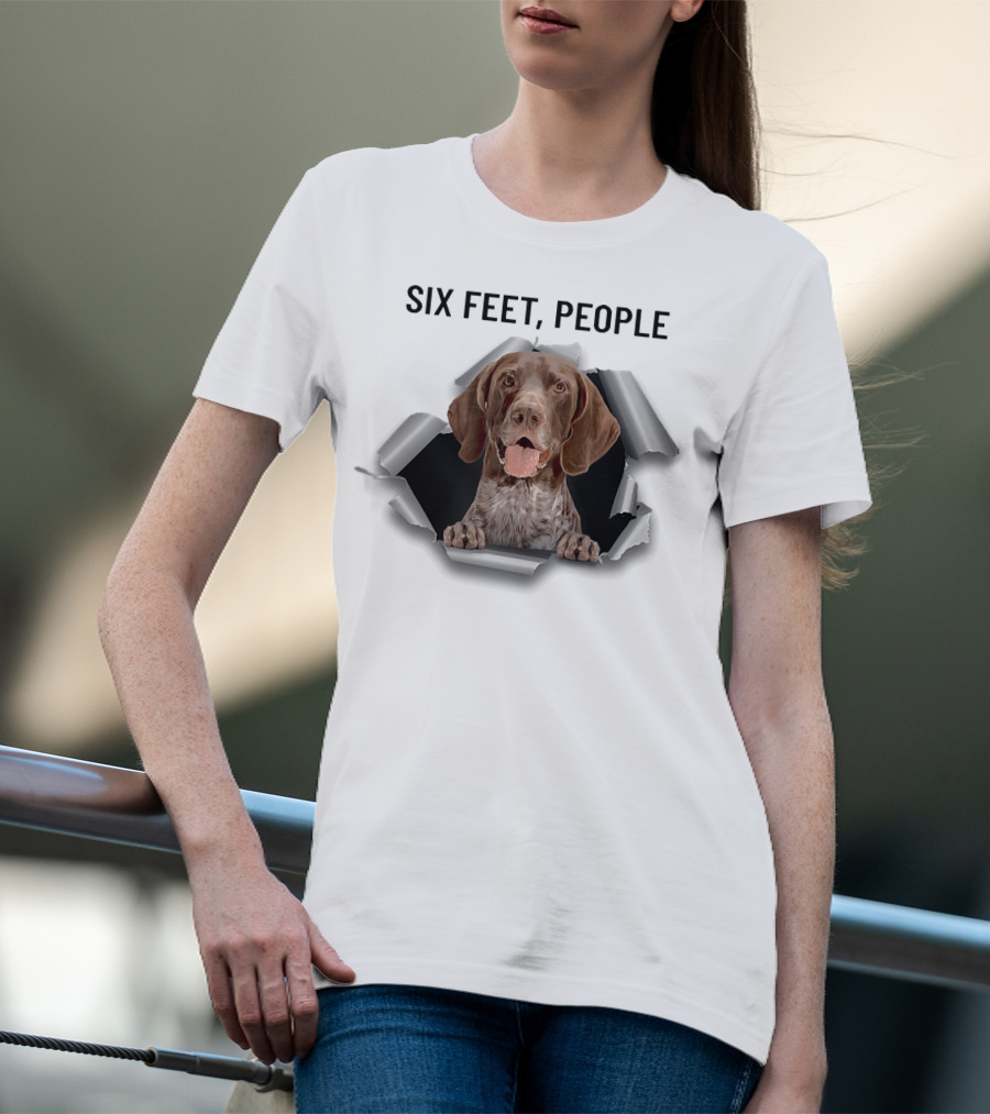 Six Feet People German Shepherd Pointer Torn Ripper T-Shirt