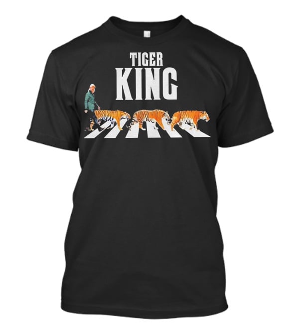 Tiger King Abbey Road Parody With Joe Exotic And Tigers T-Shirt