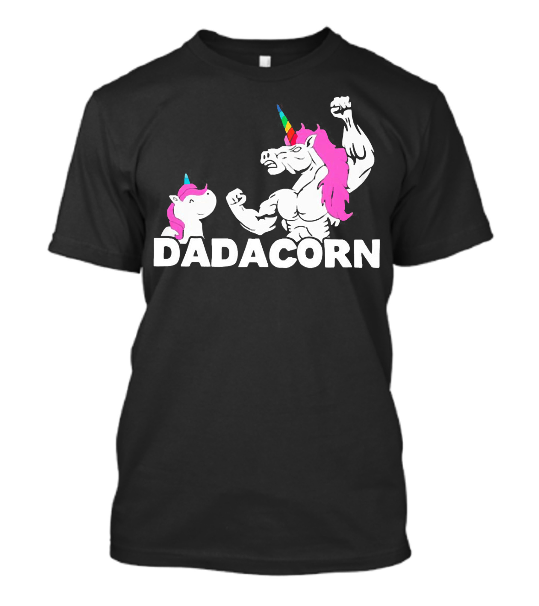 Dadacorn Unicorn Dad Muscular Fantasy T-Shirt