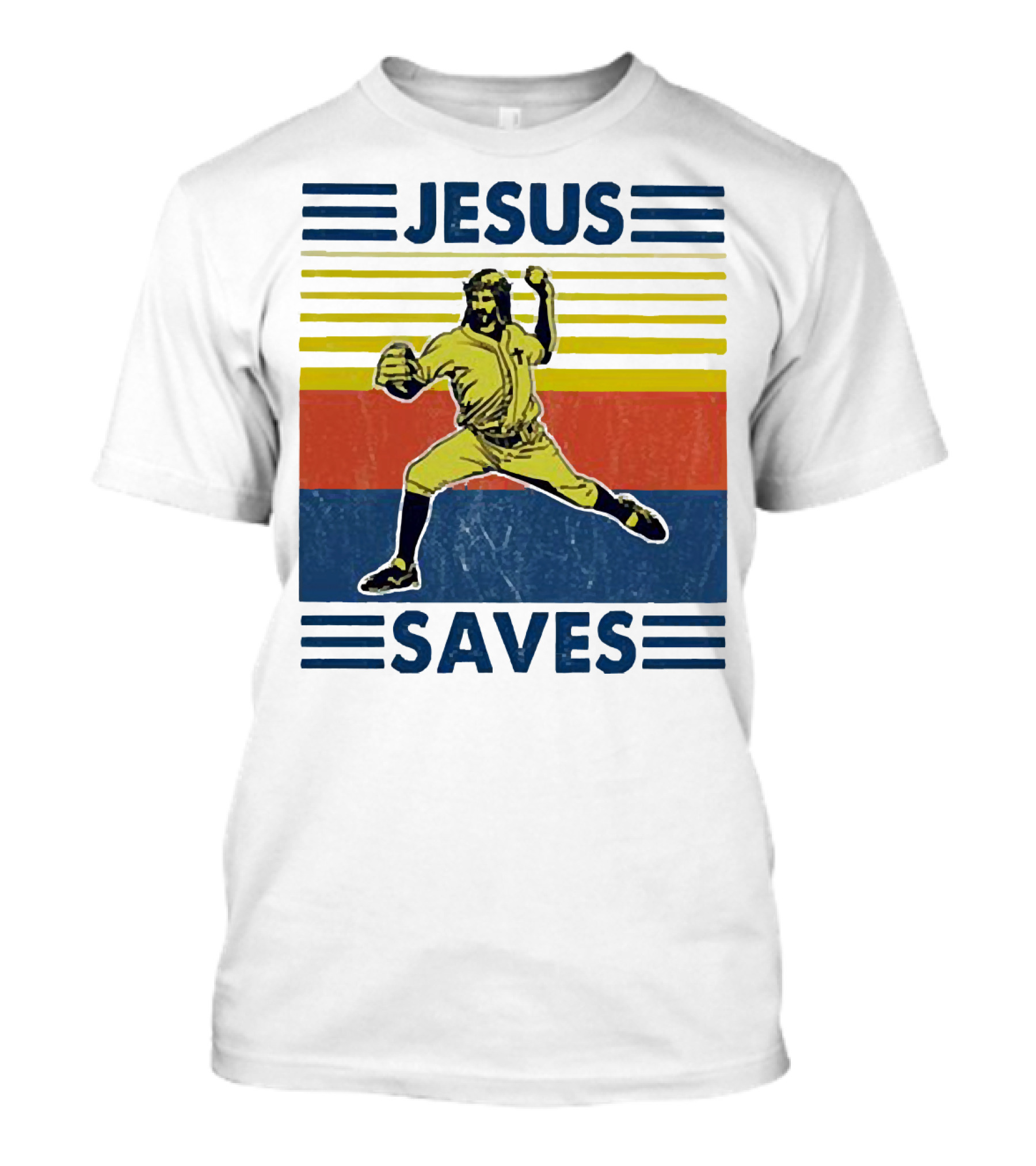 Jesus Saves Baseball Pitcher T-Shirt