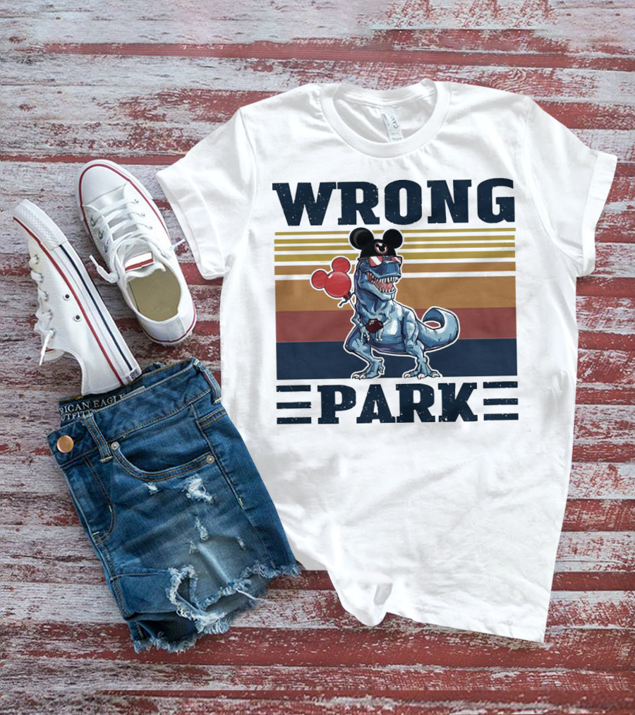 Wrong Park Dinosaur Rex Mickey Balloon T-Shirt