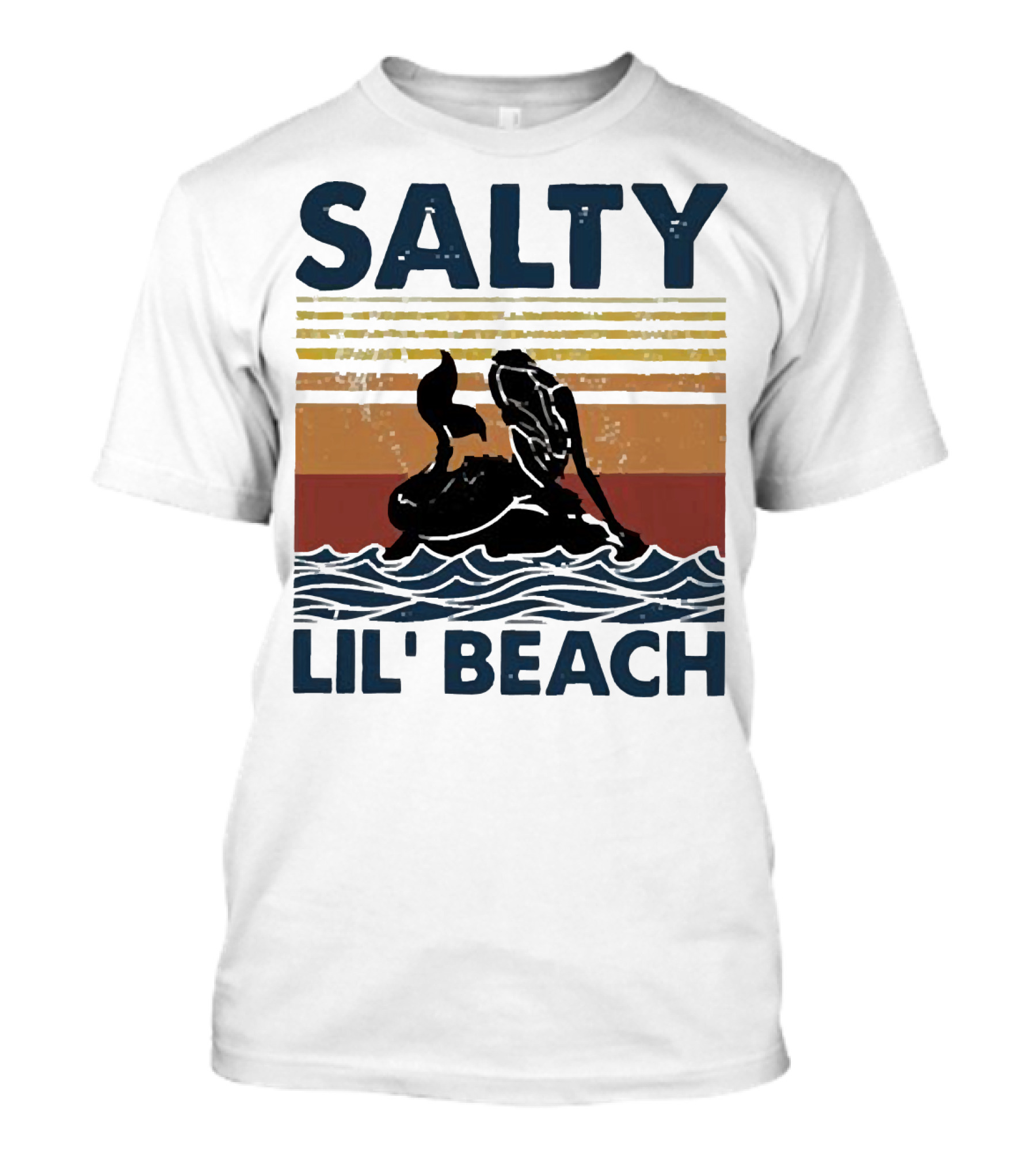 Salty Lil’ Beach Mermaid Vintage Wave T-Shirt