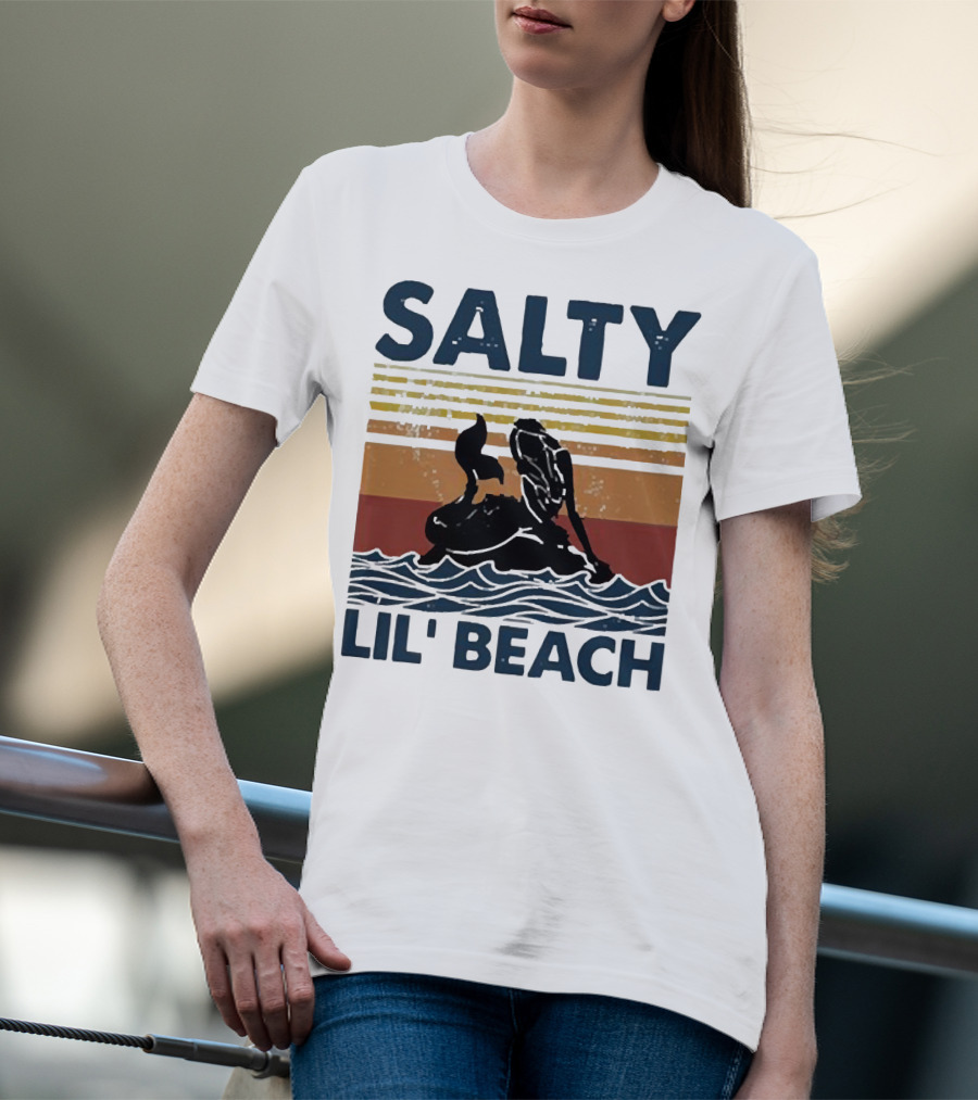 Salty Lil’ Beach Mermaid Vintage Wave T-Shirt