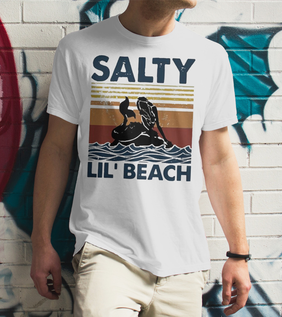Salty Lil’ Beach Mermaid Vintage Wave T-Shirt