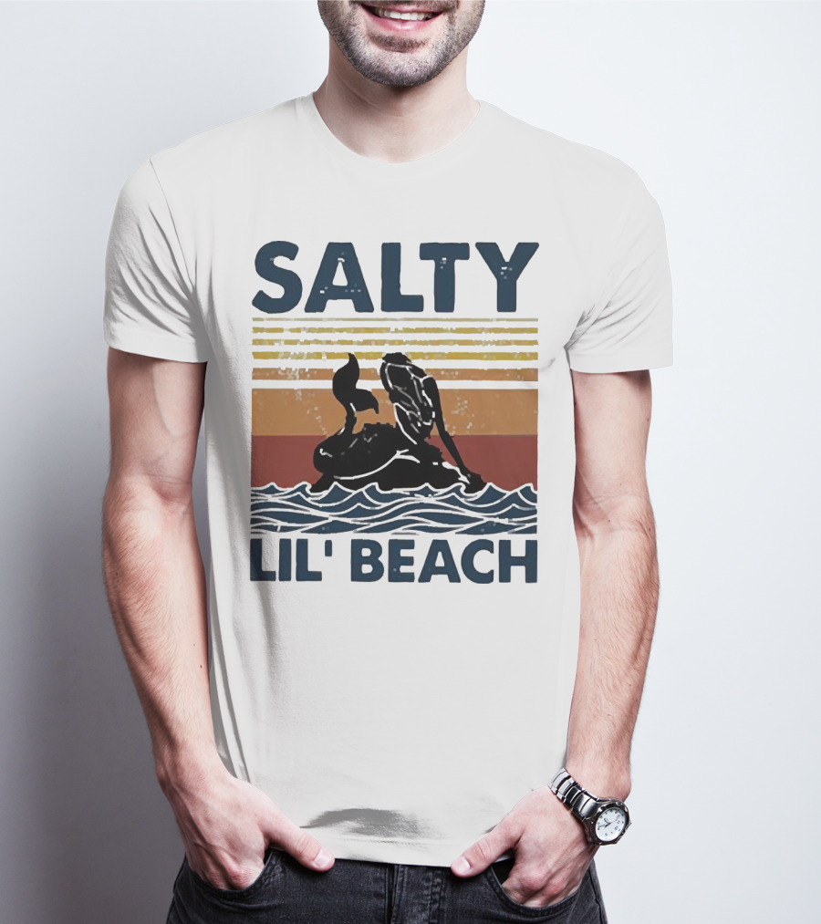 Salty Lil’ Beach Mermaid Vintage Wave T-Shirt