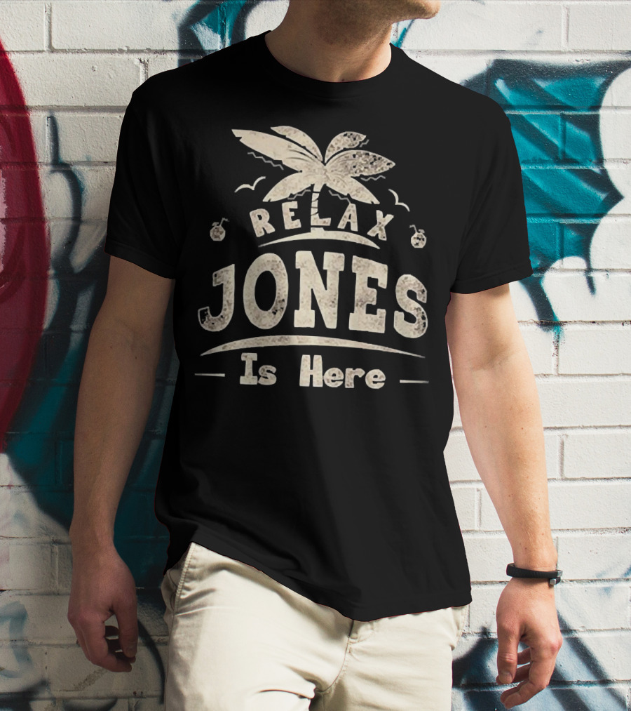 Relax Jones Is Here Palm Tree And Birds T-Shirt