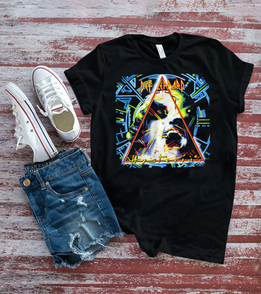 Def Leppard Hysteria Album Cover Art Iconic Triangle T-Shirt