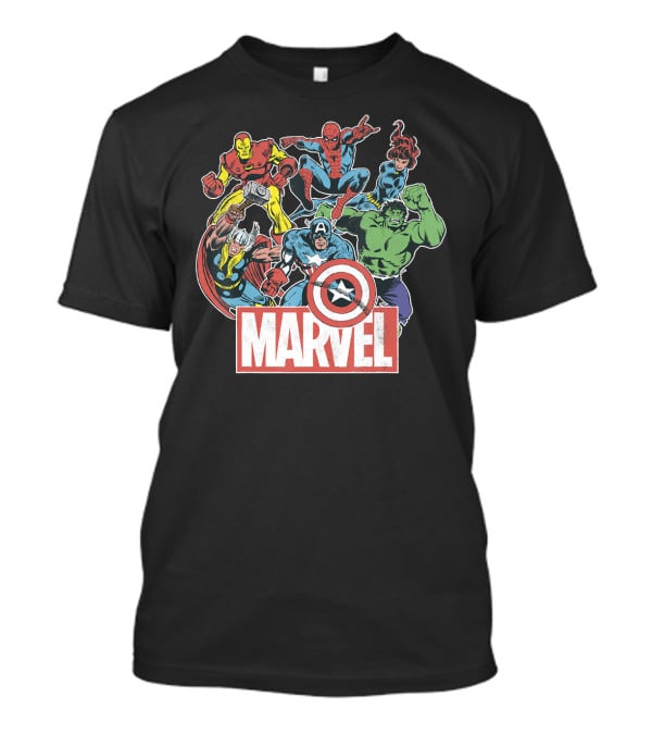 Marvel Avengers Retro Comic Team Icons T-Shirt