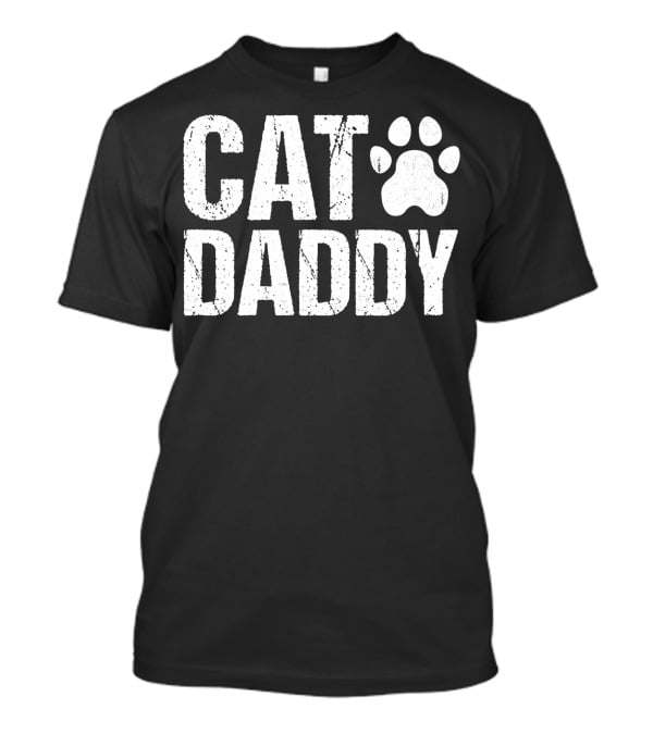 Cat Daddy Men's Funny Rad Dad Cat Paw T-Shirt