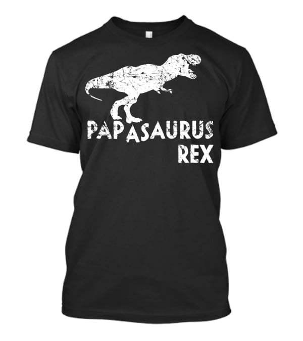 Mens Papasaurus Rex Funny Cute Dinosaur Father's Day T-Rex T-Shirt