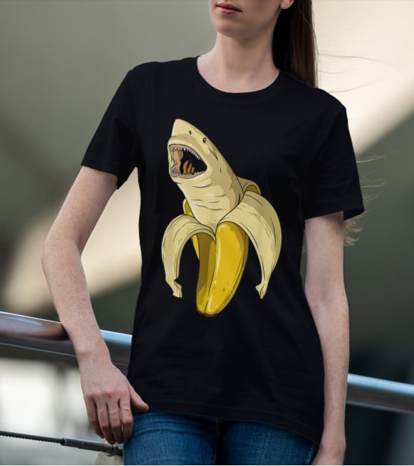 Banana Shark Banana Themed Shark Themed Party Banana Shark T-Shirt