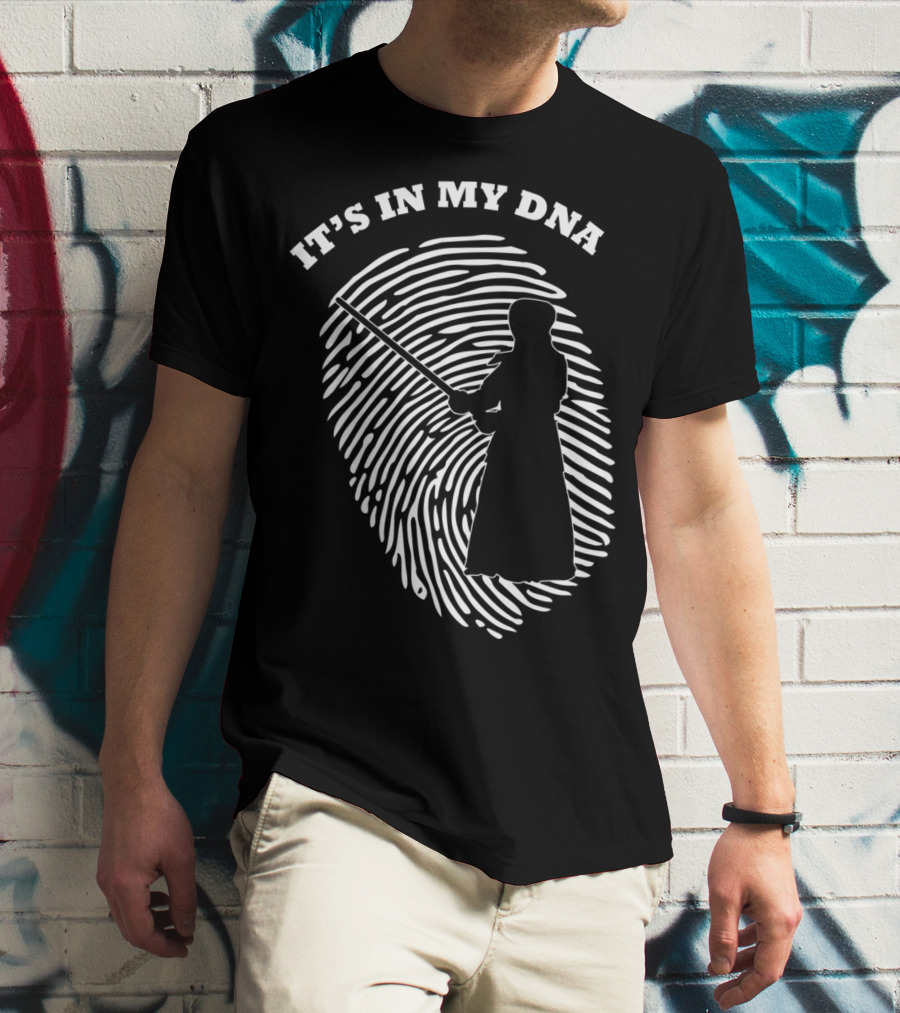 It's In My DNA Kendo Sword Fighter Fingerprint T-Shirt