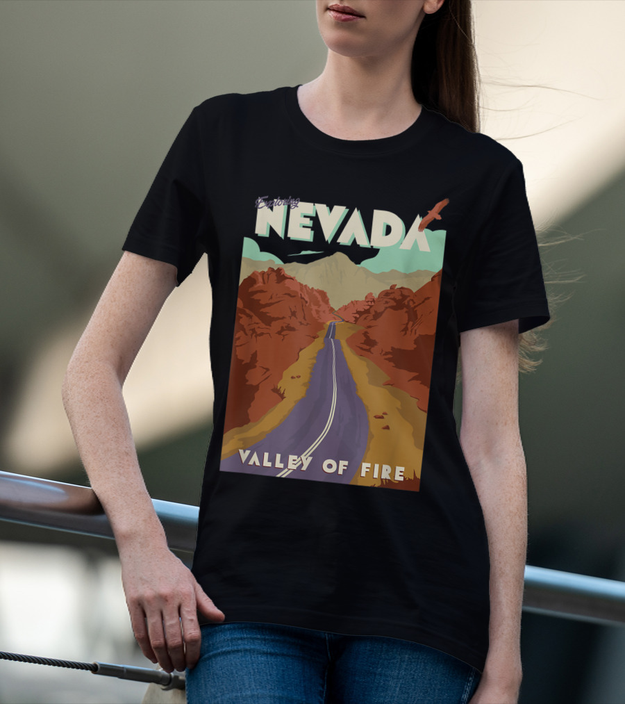 Entering Nevada Valley Of Fire Scenic Road Adventure T-Shirt