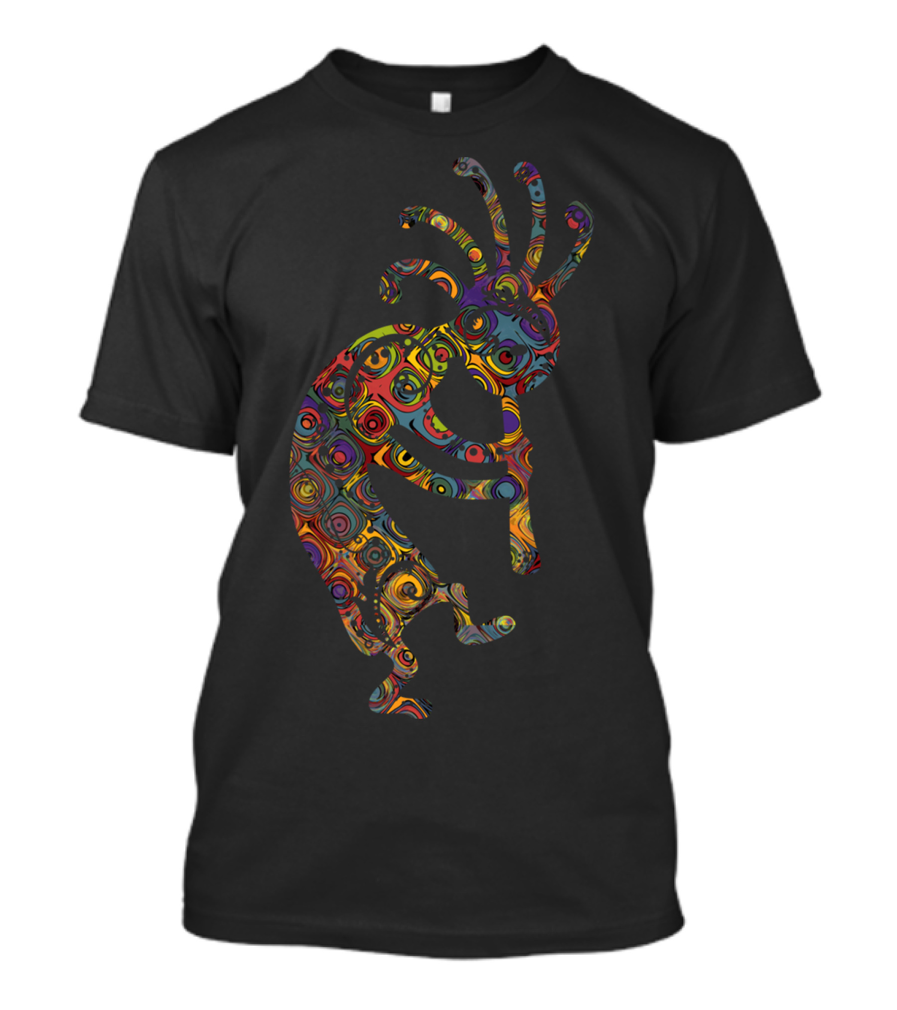 Native American Kokopelli Vibrant Spiral Ornaments T-Shirt