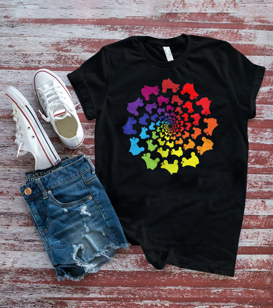 Rainbow Spiral Roller Derby Skates T-Shirt