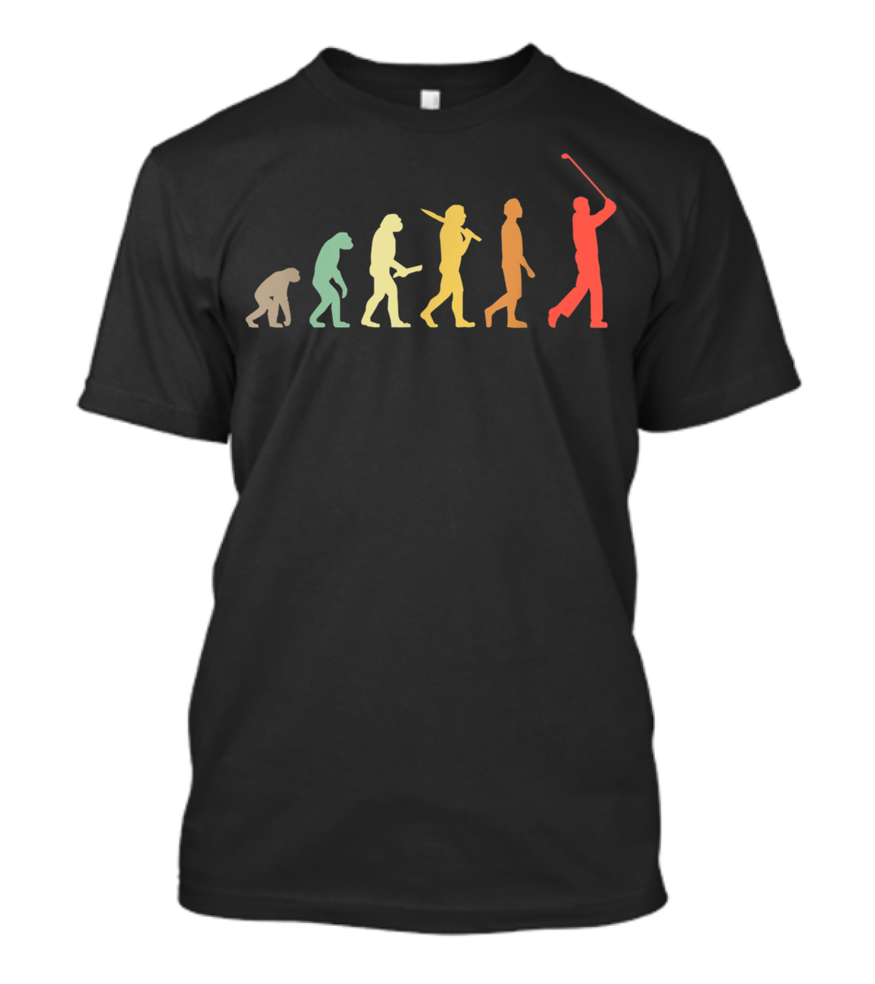 Retro Golf Evolution For Golfers Humor T-Shirt