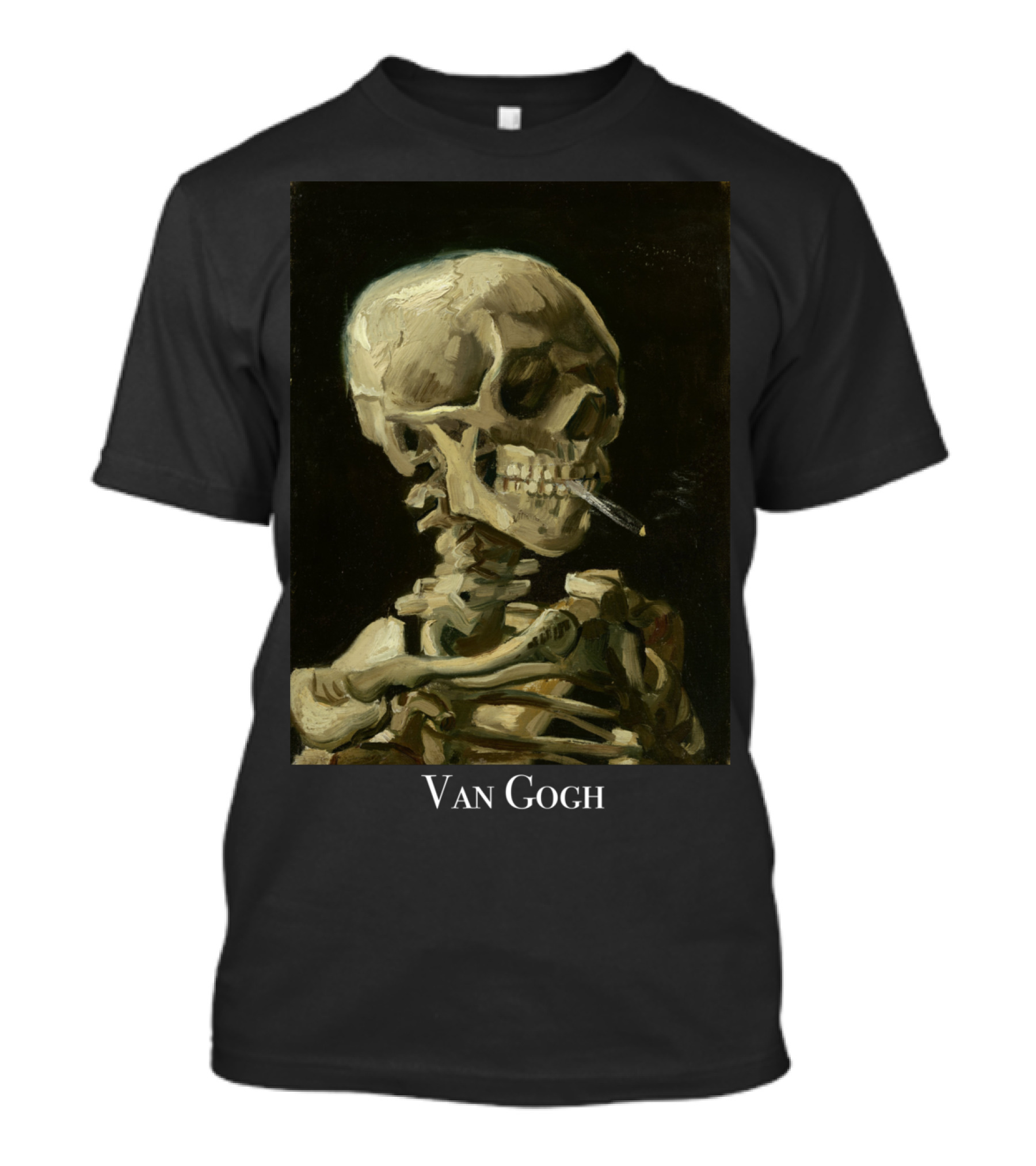 Rockstar Van Gogh Skull Smoking Art Collection T-Shirt