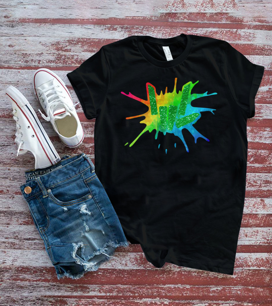 Love Youth And Beautiful Rainbow Paint Splash T-Shirt