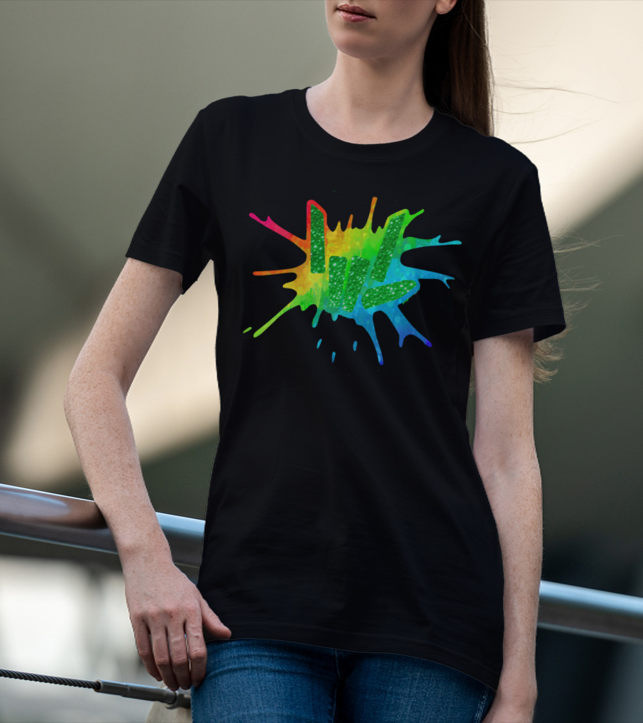 Love Youth And Beautiful Rainbow Paint Splash T-Shirt