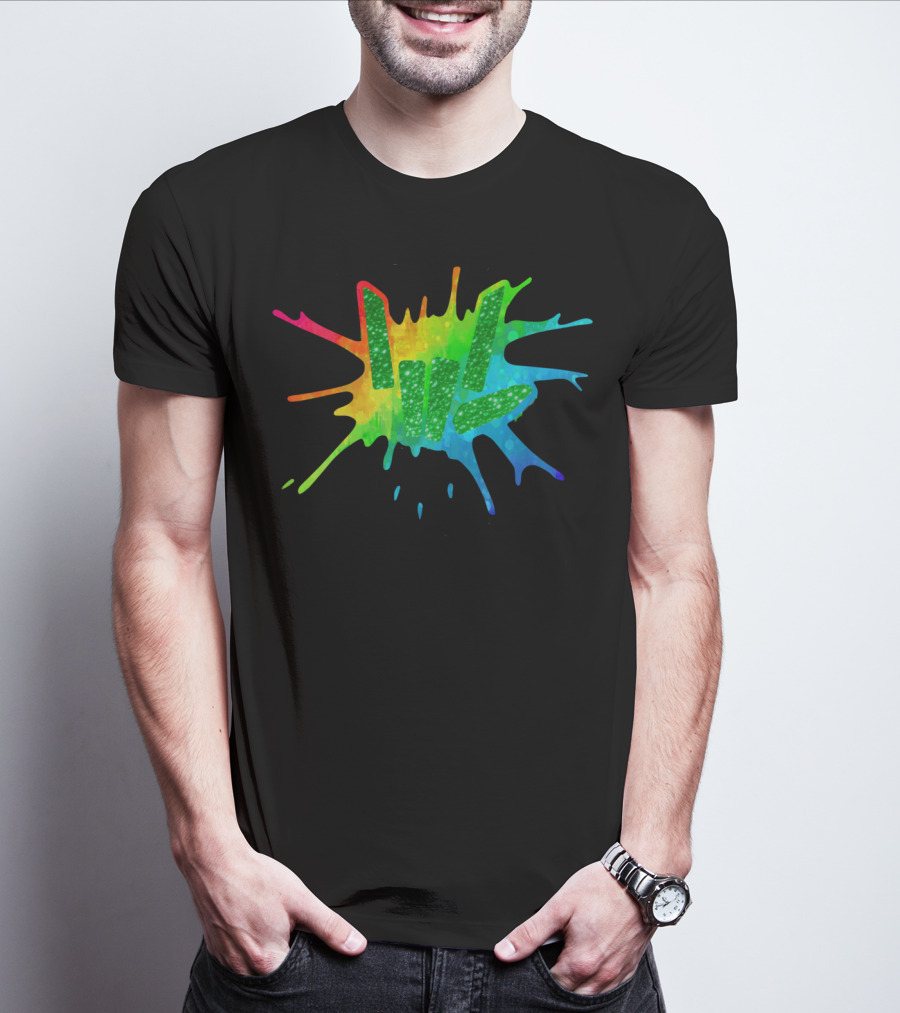 Love Youth And Beautiful Rainbow Paint Splash T-Shirt
