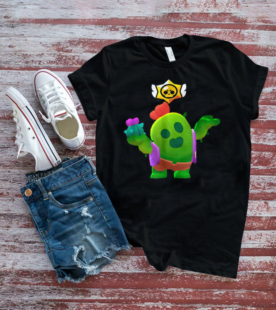 Spike Star Power Brawl Cactus Character T-Shirt