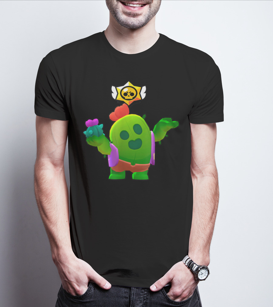 Spike Star Power Brawl Cactus Character T-Shirt