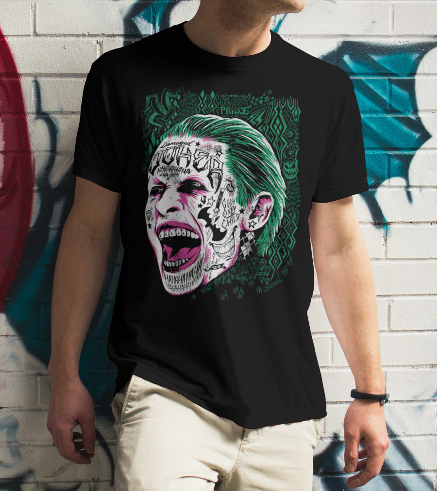 Suicide Squad Joker Damaged Clown Prince Gang Only Child Hahahaha T-Shirt