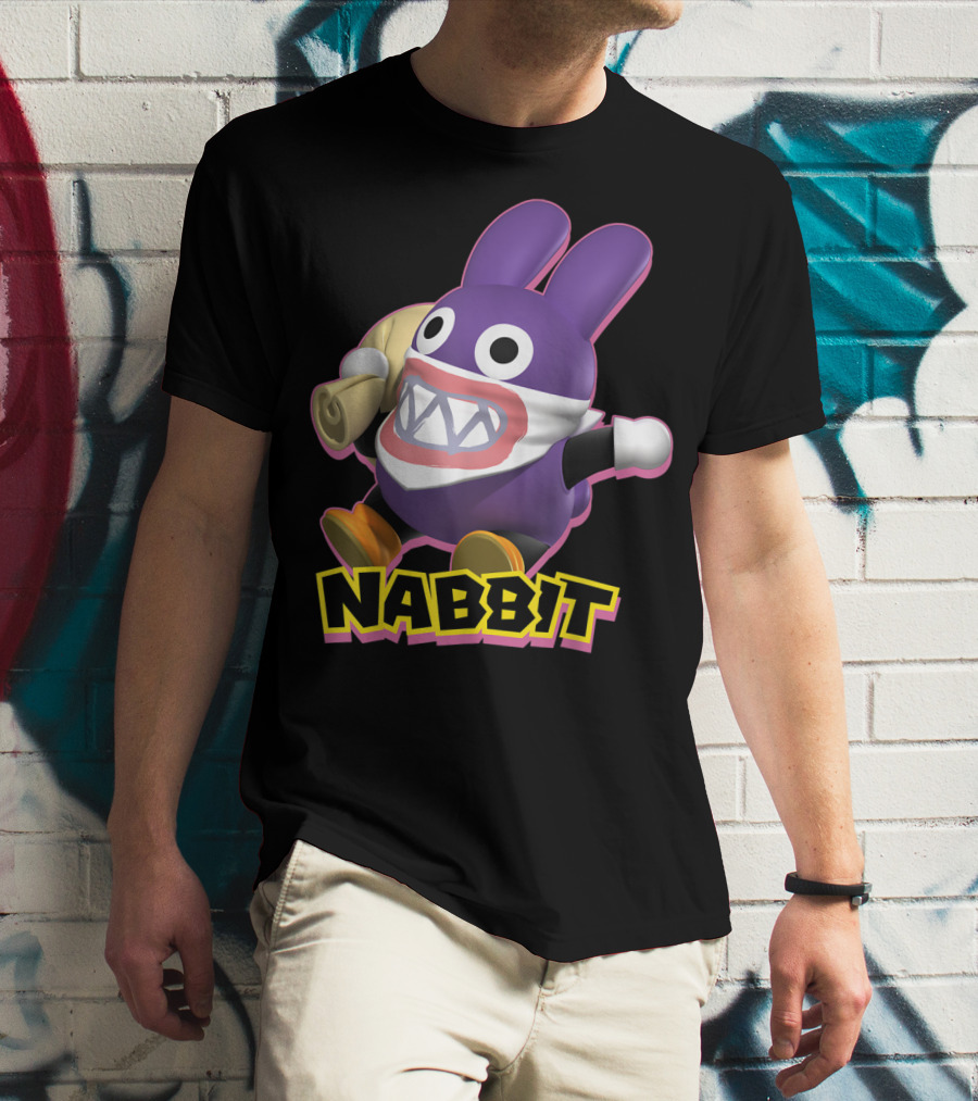Nabbit Super Mario Action Character With Bandana And Sack T-Shirt