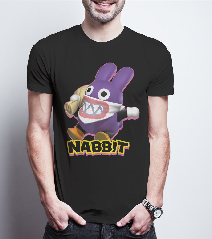 Nabbit Super Mario Action Character With Bandana And Sack T-Shirt