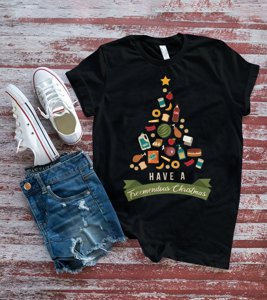 Have A Treemendous Christmas Supermarket Milk Cola Fun T-Shirt