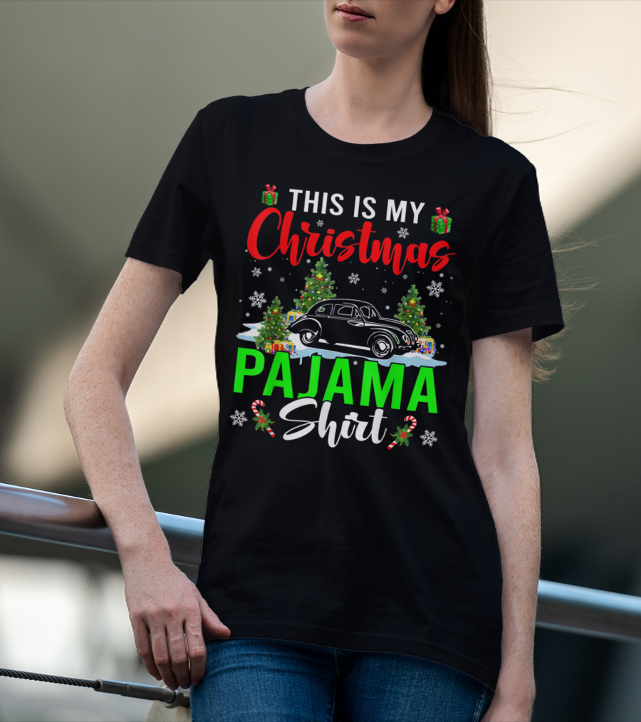 This Is My Christmas Pajama Shirt Classic Car Driver T-Shirt