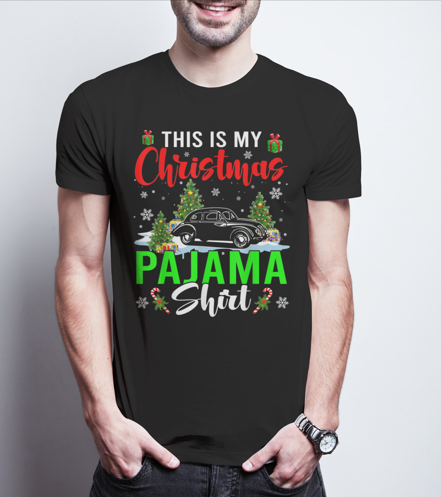 This Is My Christmas Pajama Shirt Classic Car Driver T-Shirt