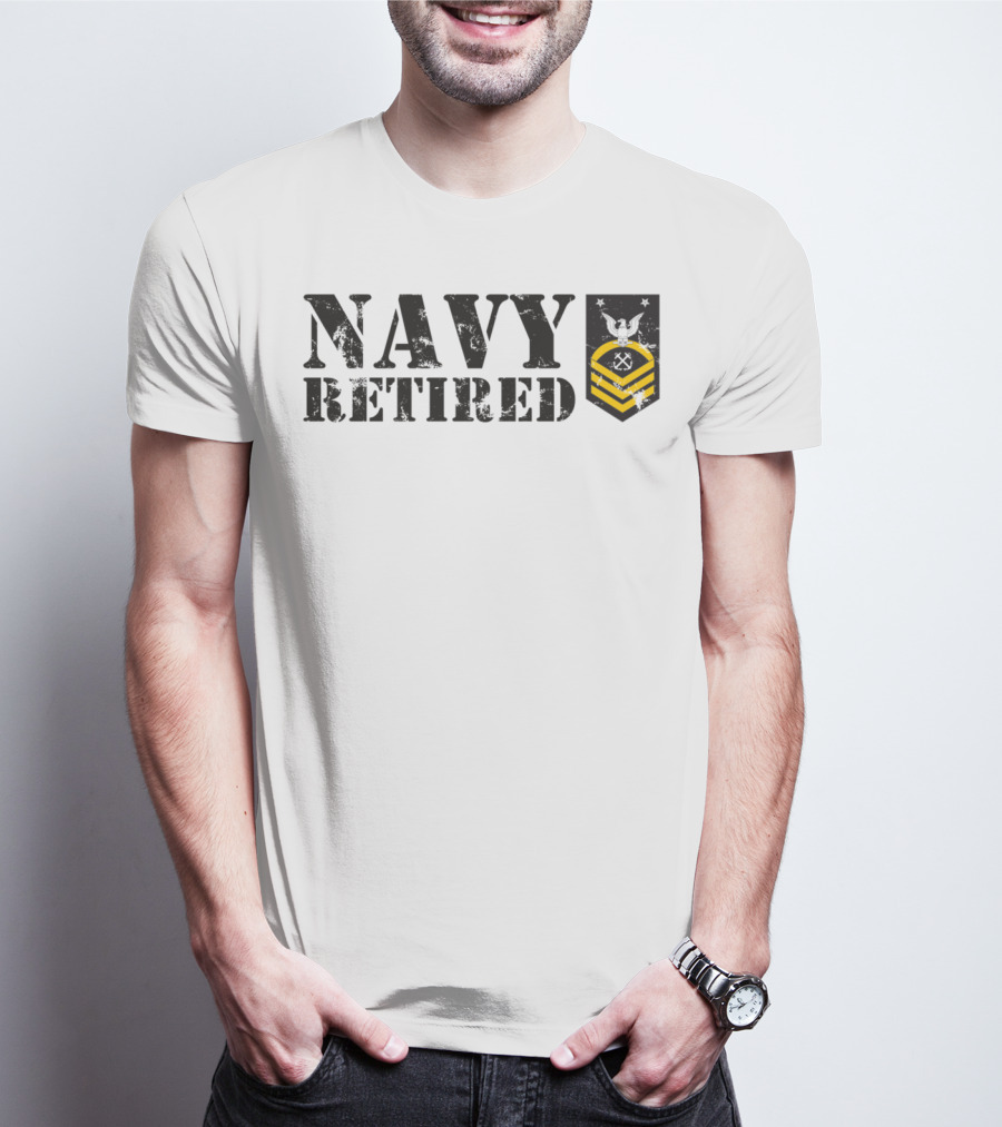 Navy Retired Usn Master Chief Petty Officer Mcpo Insignia T-Shirt