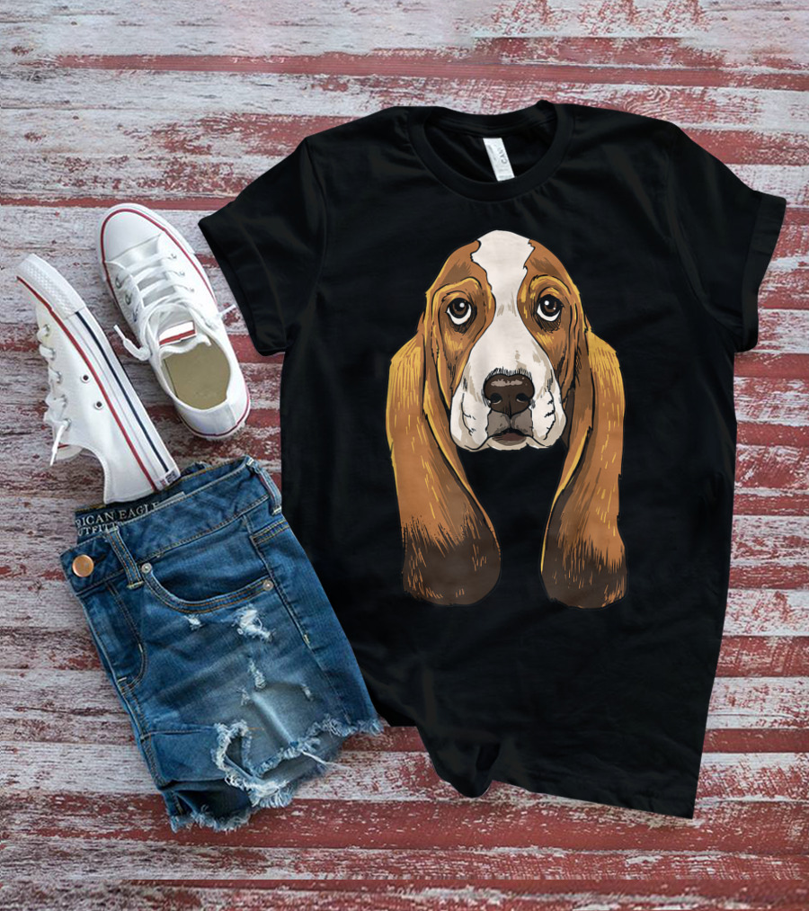 Basset Hound Breed Lover Basset Hound Face T-Shirt