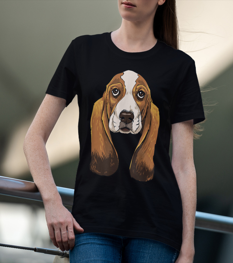 Basset Hound Breed Lover Basset Hound Face T-Shirt