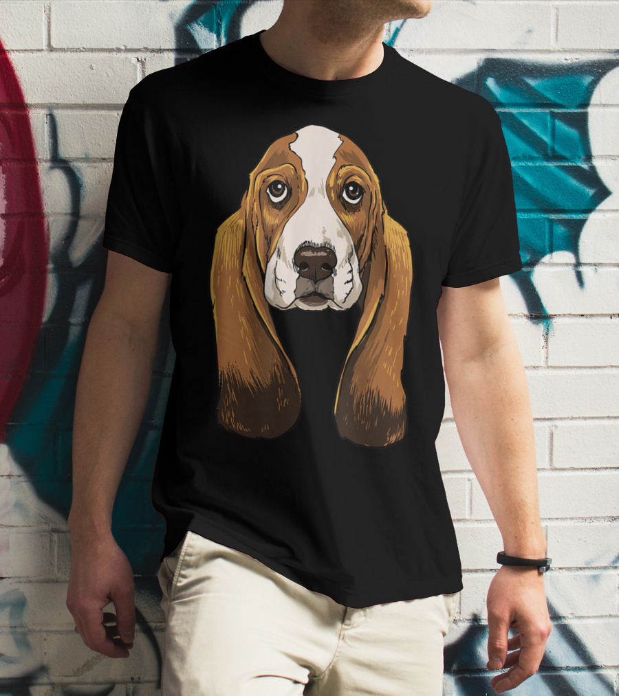 Basset Hound Breed Lover Basset Hound Face T-Shirt